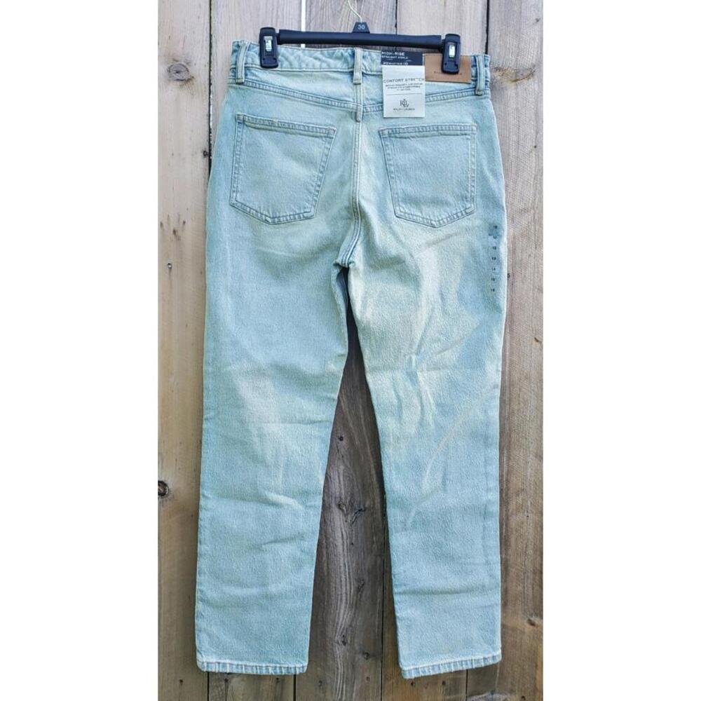 Ralph Lauren Comfort Stretch High Raise Straight Ankle Size 10 Jeans, Waist 30 - Picture 3 of 4